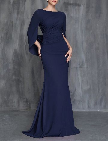 Rochie lunga Mosy, bleumarin