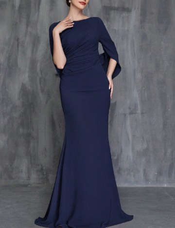 Rochie lunga Mosy, bleumarin