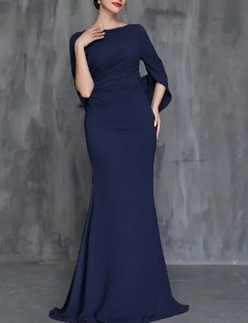 Rochie lunga Mosy, bleumarin