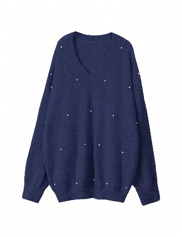 Pulover SHEIN CURVE, albastru