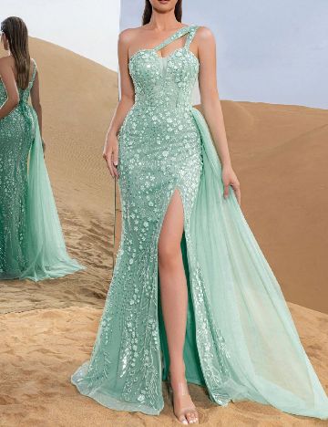 Rochie lunga Faeriesty, verde