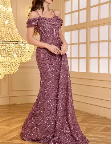Rochie lunga UNITHORSE, roz
