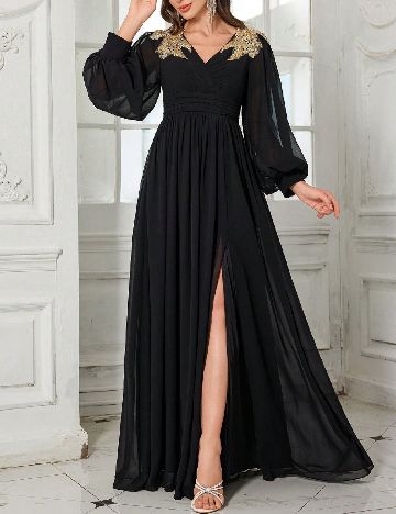 Rochie lunga Supgir, negru