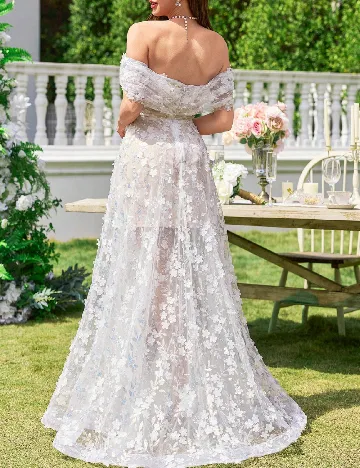 Rochie lunga UNITHORSE, alb