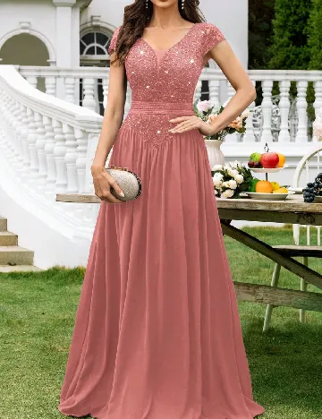 Rochie lunga Miusol, roz