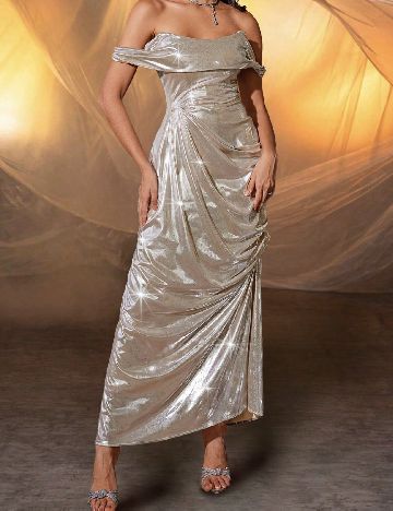 Rochie lunga SHEIN, crem