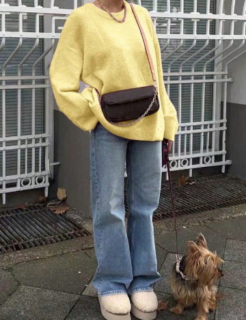 Pulover SHEIN, galben