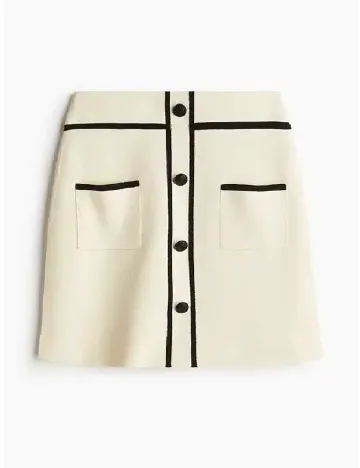 Fusta H&M, crem