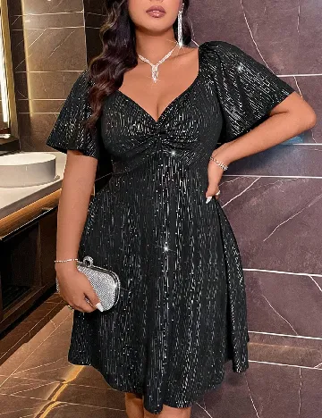 Rochie scurta SHEIN CURVE, negru