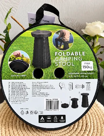 Scaun pliabil ACTION, negru