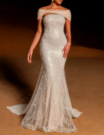 Rochie lunga Faeriesty, crem