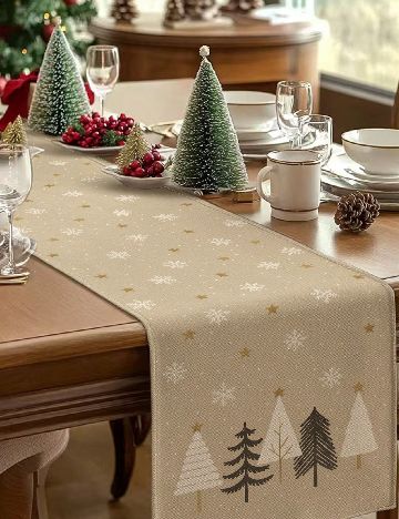 Set runnere de masa, 33 x 180 cm 10 bucati SHEIN, bej