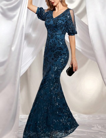 Rochie lunga XUIBOL, albastru