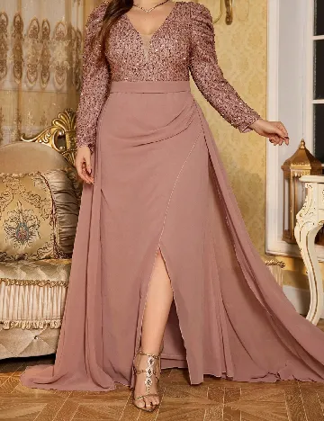 Rochie lunga UNITHORSE Plus Size, roz