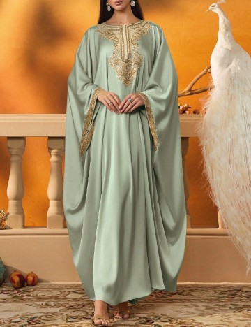 Rochie de tip Kaftan Amazing Honey, verde