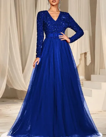 Rochie lunga Faeriesty, albastru