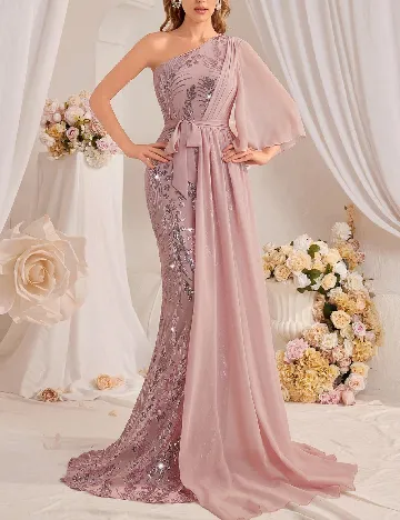 Rochie lunga Toleen, roz