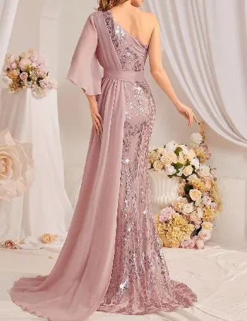 Rochie lunga Toleen, roz