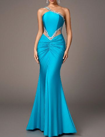 Rochie lunga AOSHABABI, albastru
