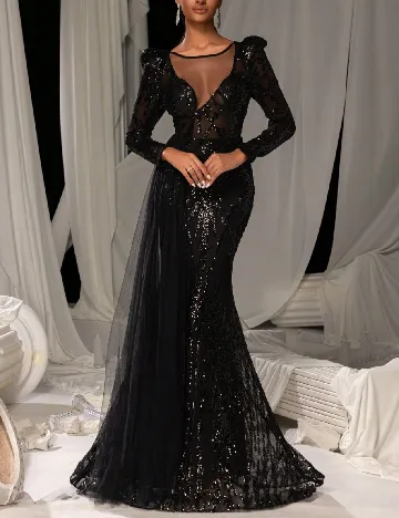 Rochie lunga Faeriesty, negru
