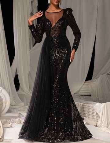 Rochie lunga Faeriesty, negru