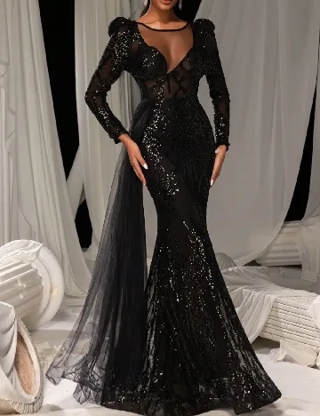 Rochie lunga Faeriesty, negru