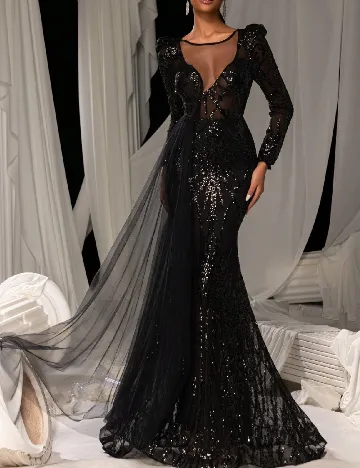 Rochie lunga Faeriesty, negru