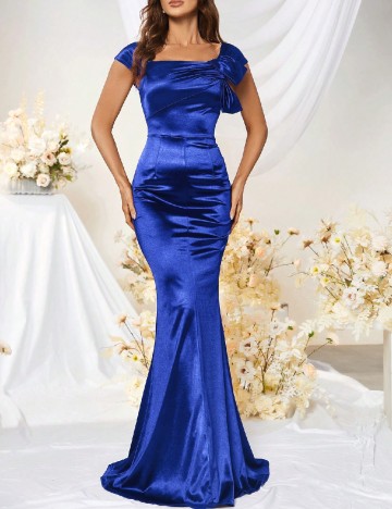 Rochie lunga MUXXN, albastru