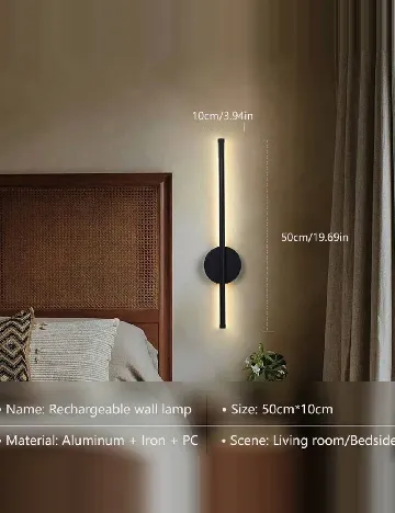 Lampa LED, 50 cm SHEIN, negru