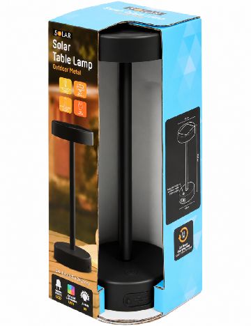 Lampă solară de birou SOLAR, negru