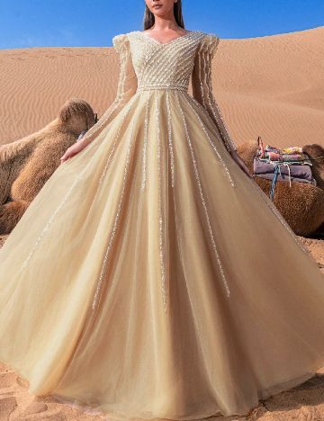 Rochie lunga Faeriesty, crem