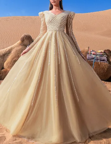 Rochie lunga Faeriesty, crem