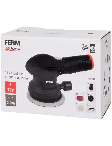 Mașină de șlefuit și lustruit fără fir FERM, negru