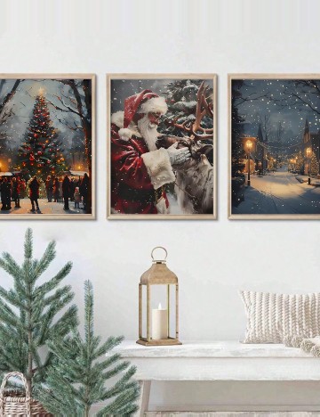 Set postere, 50 x 70 cm 3 bucati SHEIN, mix culori