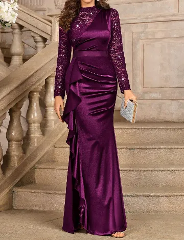 Rochie lunga Miusol, mov