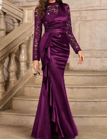 Rochie lunga Miusol, mov