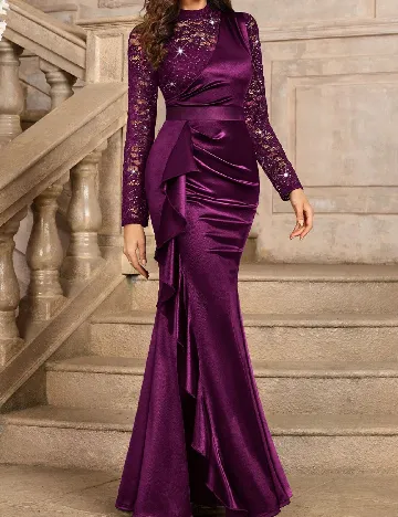 Rochie lunga Miusol, mov