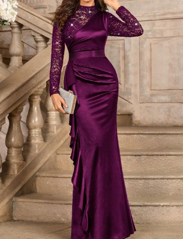 Rochie lunga Miusol, mov