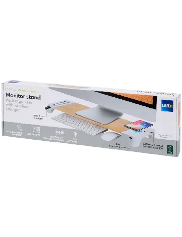 Suport monitor cu încărcare wireless LAB 31, negru