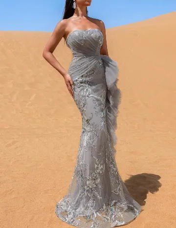 Rochie lunga Faeriesty, gri