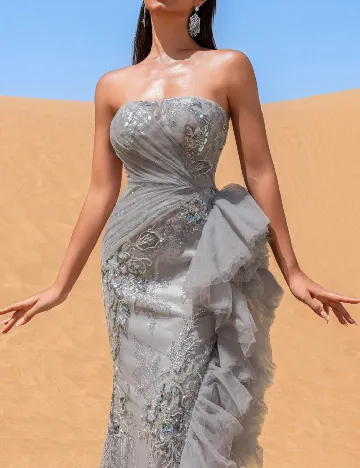 Rochie lunga Faeriesty, gri