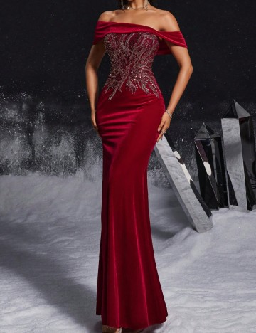 Rochie lunga VIPGIRL, rosu