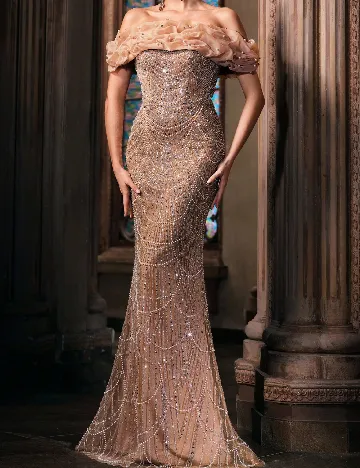 Rochie lunga SHEIN, crem