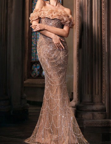 Rochie lunga SHEIN, crem