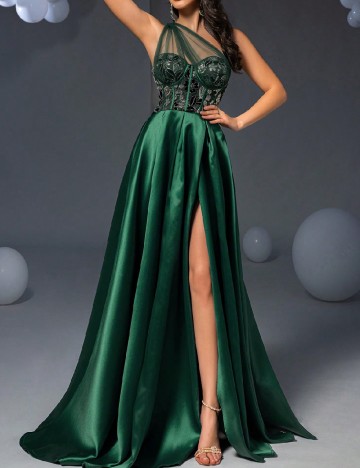Rochie lunga Faeriesty, verde