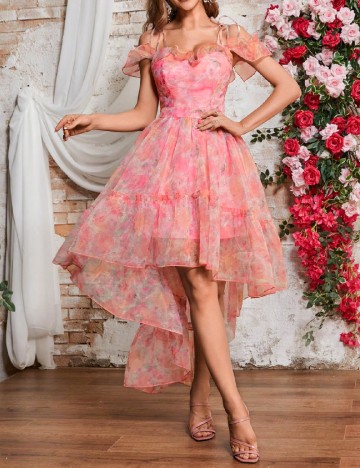 Rochie medie Double Crazy, mix culori