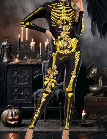 Costum Halloween SHEIN, negru/galben
