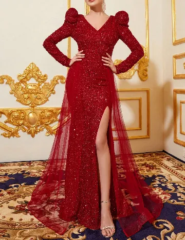 Rochie lunga Faeriesty, rosu