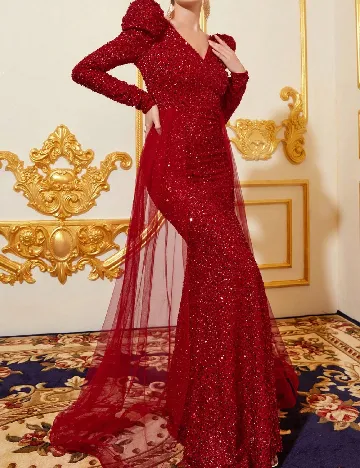 Rochie lunga Faeriesty, rosu