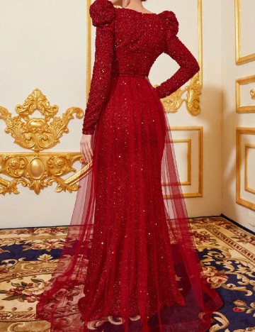 Rochie lunga Faeriesty, rosu